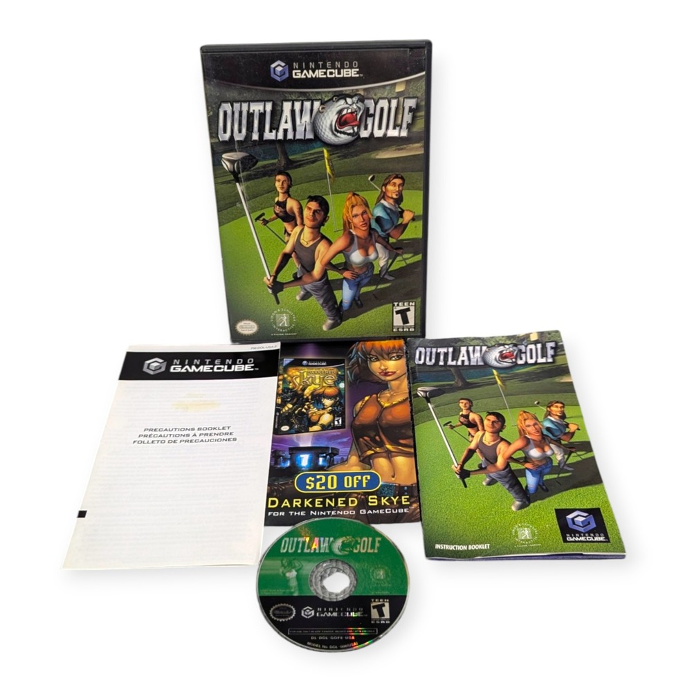 Outlaw Golf Nintendo GameCube CIB Complete with Manual and Inserts 2002 DOL-GOFE